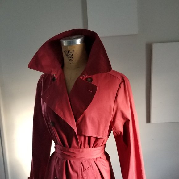 Garnet Hill Double Breasted Belted Trench Jacket - Picture 13 of 16